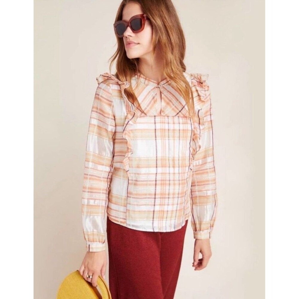 Anthropologie Current Air Polly Ruffled Blouse